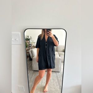 Victoria’s Secret Satin Luxe Short Sexy Black Slip Wrap Kimono Robe size S